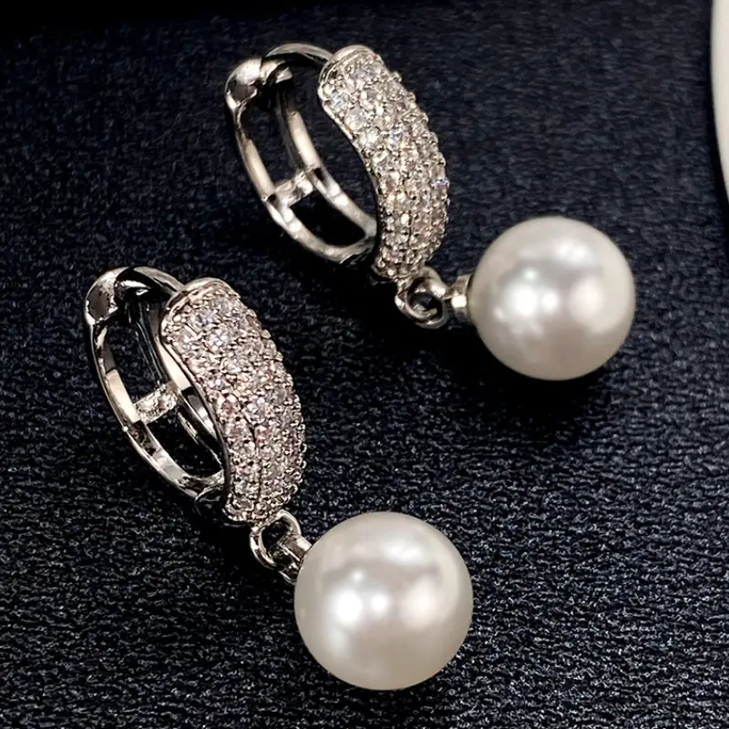 Pearl Silver Bright Earrings