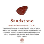 Olivenorma Sun Stone Sandstone Metal Cross Beads Bracelet