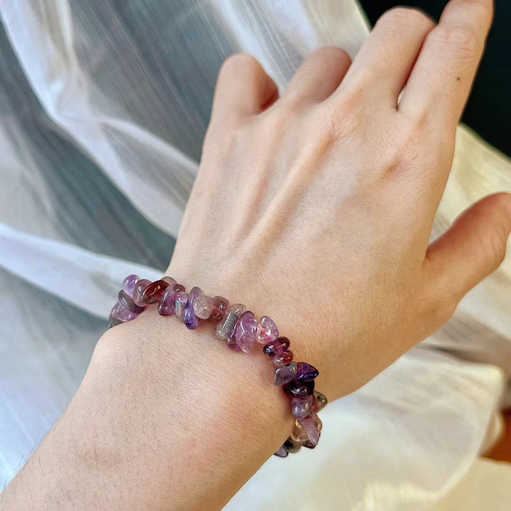 Olivenorma Super Seven Crystal Amethyst Beads Bracelet