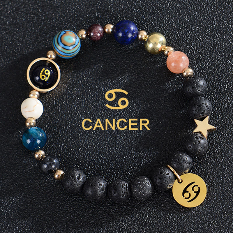 Olivenorma Twelve Constellations Eight Planets Gemstone Bracelet
