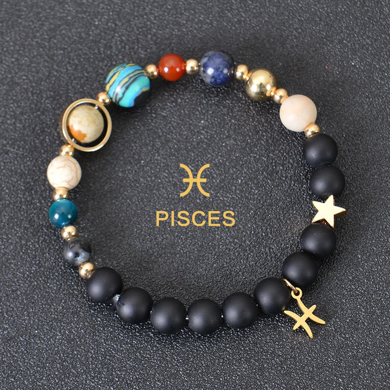 Olivenorma Twelve Constellations Eight Planets Gemstone Bracelet