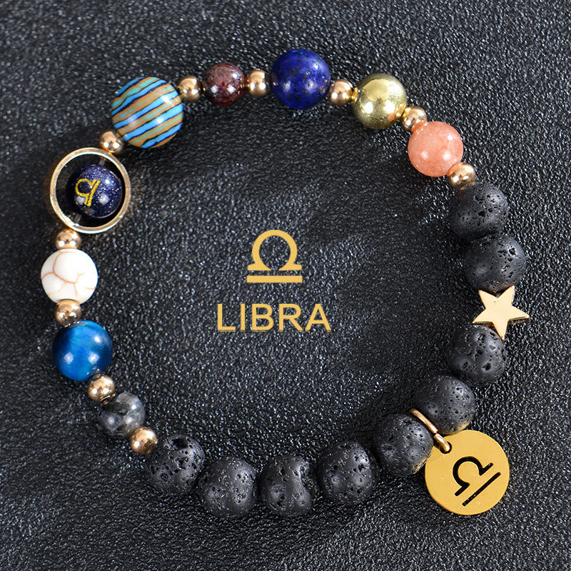 Olivenorma Twelve Constellations Eight Planets Gemstone Bracelet