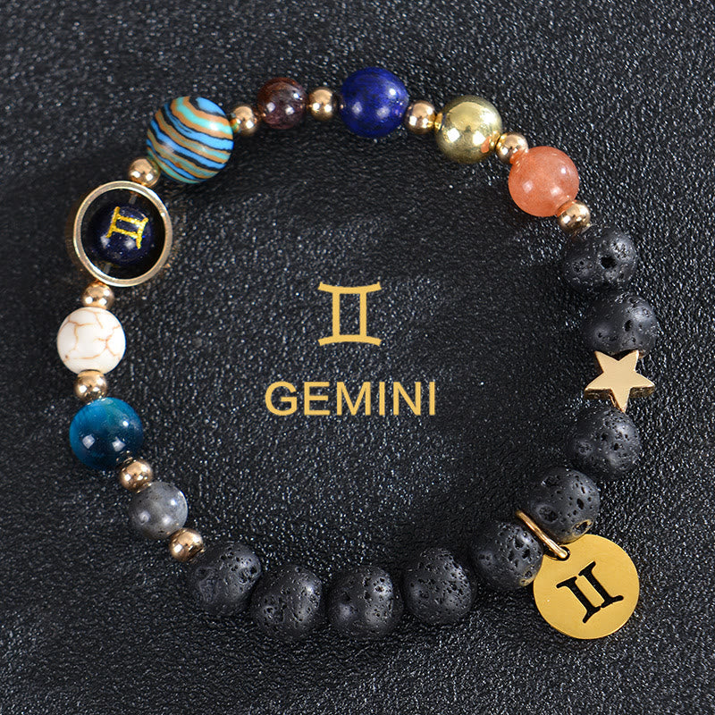 Olivenorma Twelve Constellations Eight Planets Gemstone Bracelet
