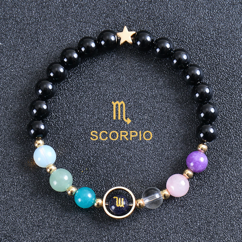 Olivenorma Twelve Constellations Eight Planets Gemstone Bracelet