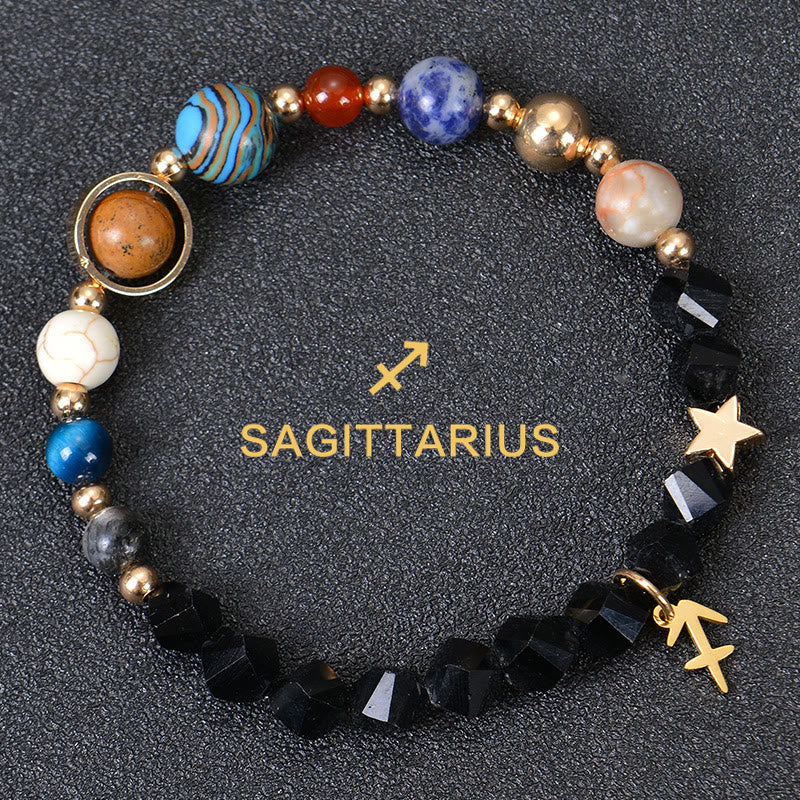 Olivenorma Twelve Constellations Eight Planets Gemstone Bracelet