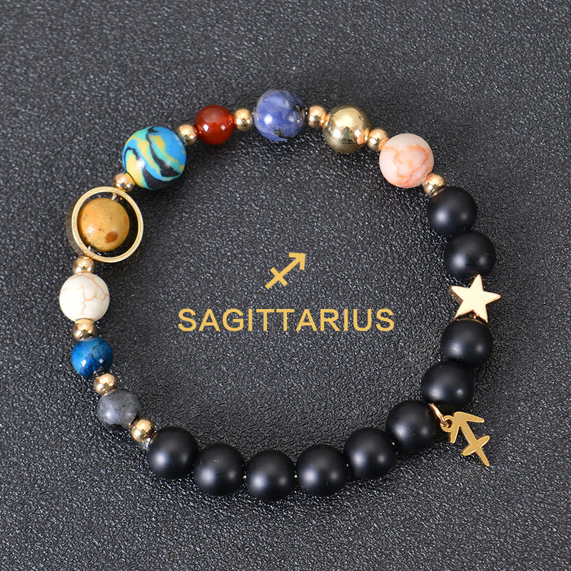 Olivenorma Twelve Constellations Eight Planets Gemstone Bracelet