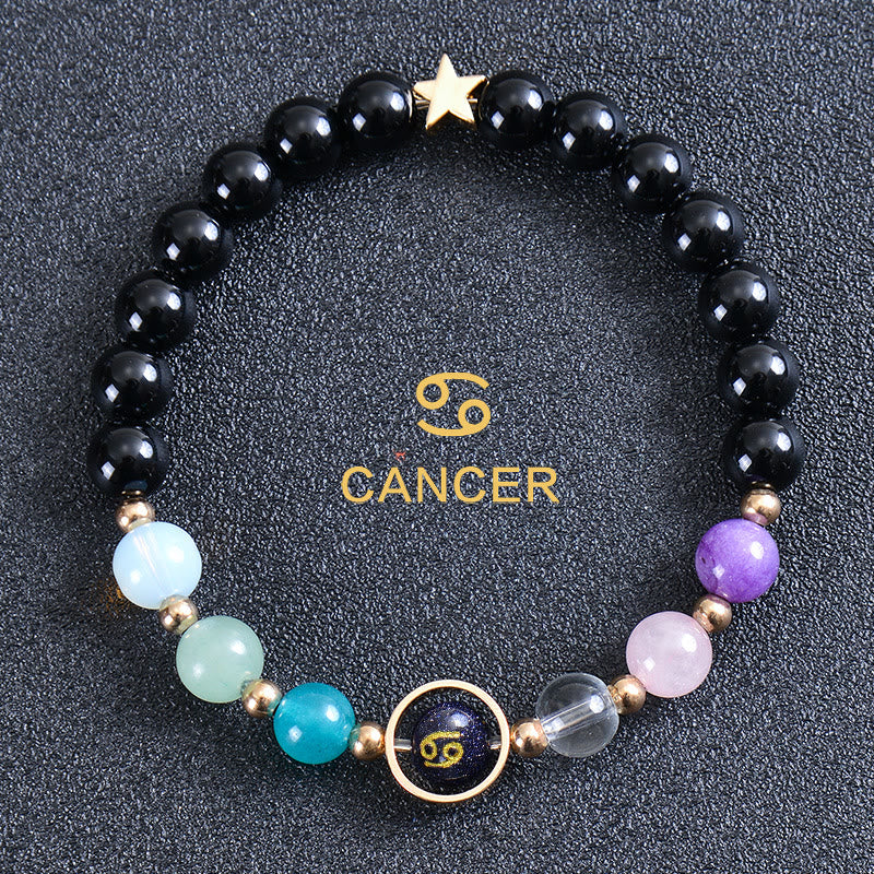 Olivenorma Twelve Constellations Eight Planets Gemstone Bracelet