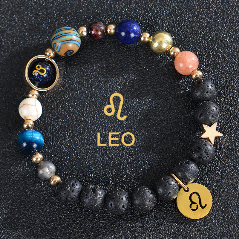 Olivenorma Twelve Constellations Eight Planets Gemstone Bracelet