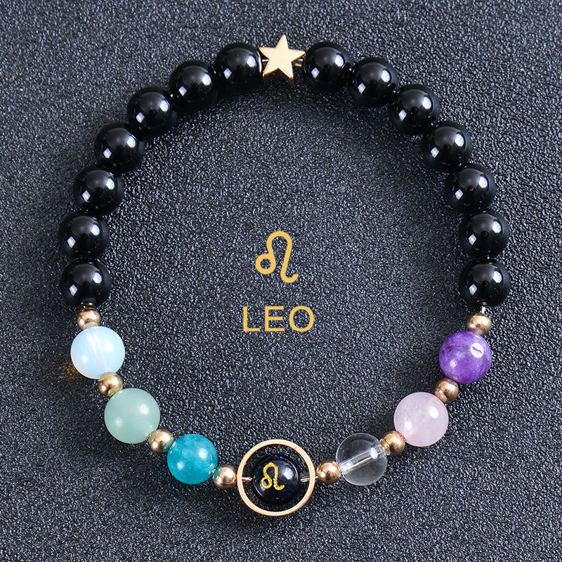 Olivenorma Twelve Constellations Eight Planets Gemstone Bracelet