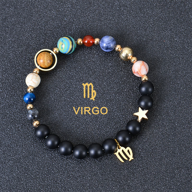 Olivenorma Twelve Constellations Eight Planets Gemstone Bracelet