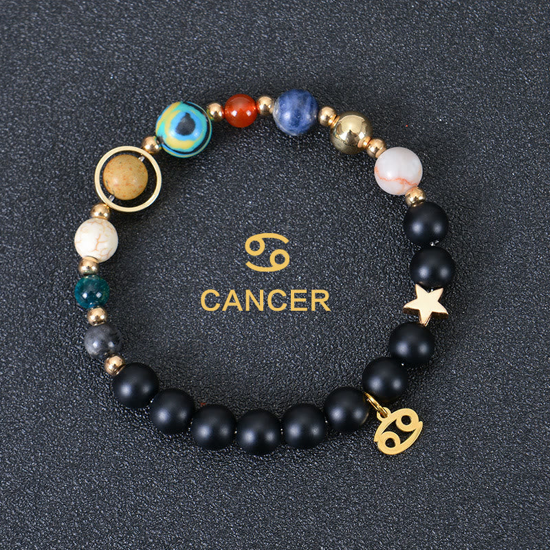 Olivenorma Twelve Constellations Eight Planets Gemstone Bracelet