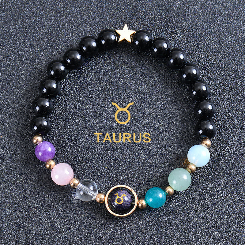 Olivenorma Twelve Constellations Eight Planets Gemstone Bracelet