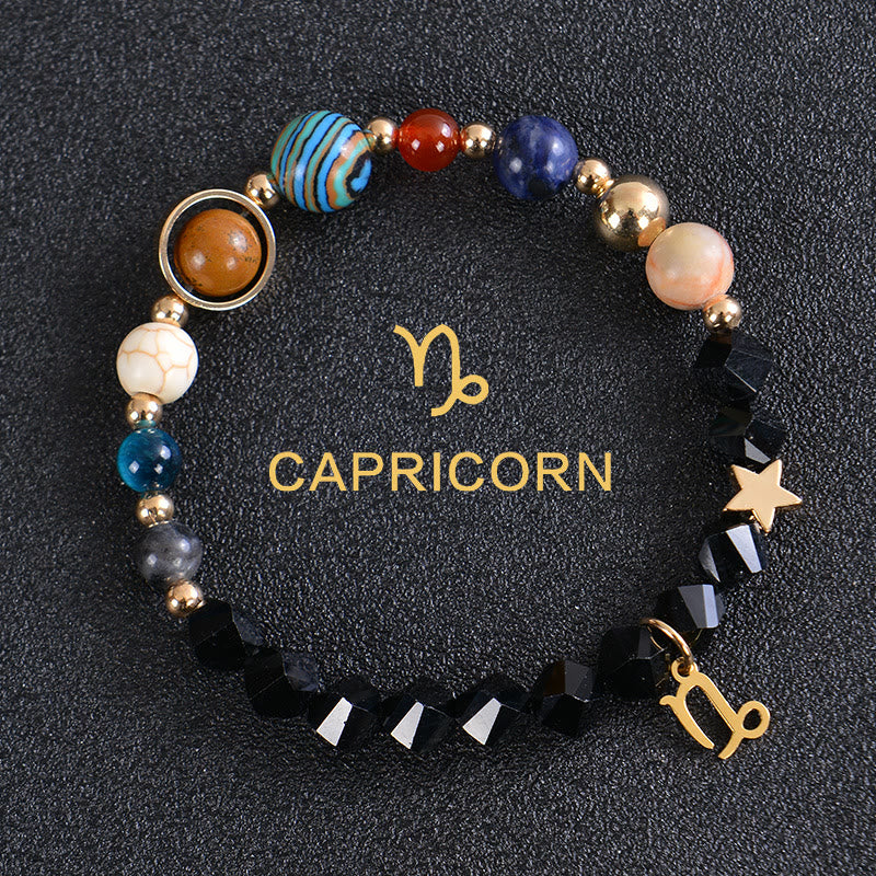 Olivenorma Twelve Constellations Eight Planets Gemstone Bracelet