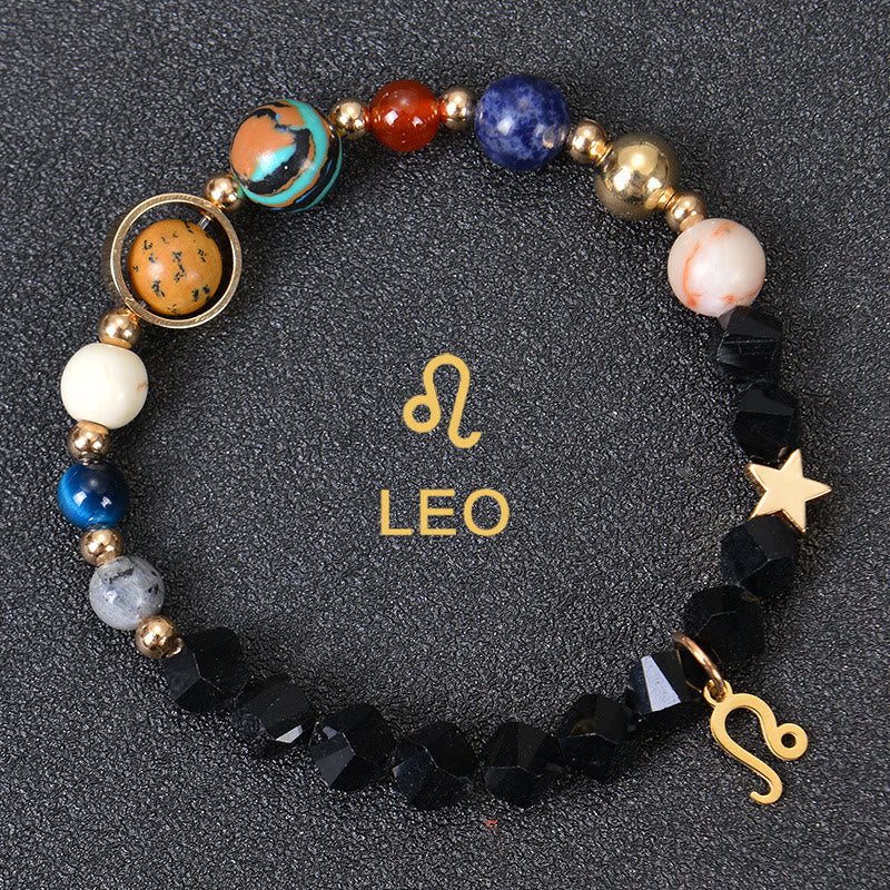 Olivenorma Twelve Constellations Eight Planets Gemstone Bracelet