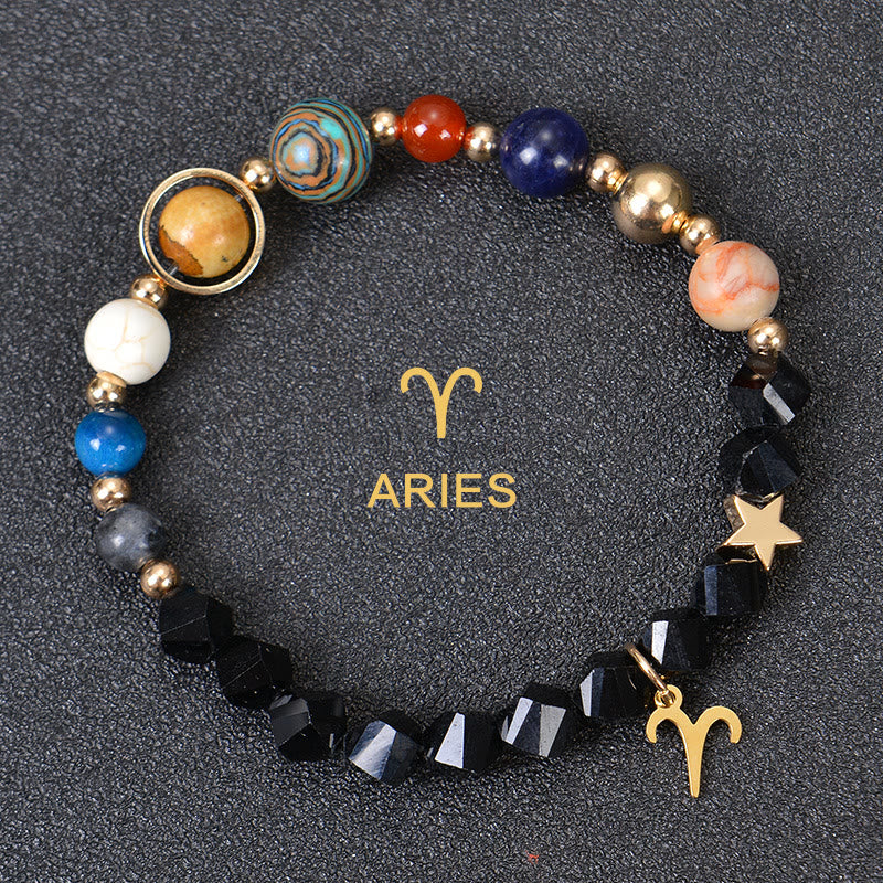 Olivenorma Twelve Constellations Eight Planets Gemstone Bracelet