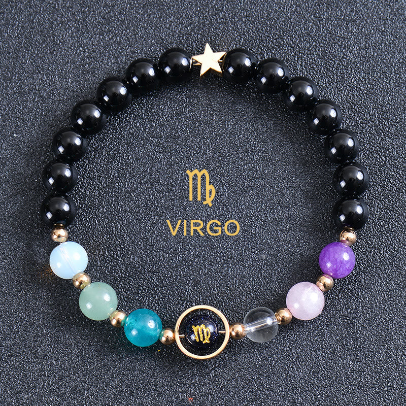 Olivenorma Twelve Constellations Eight Planets Gemstone Bracelet