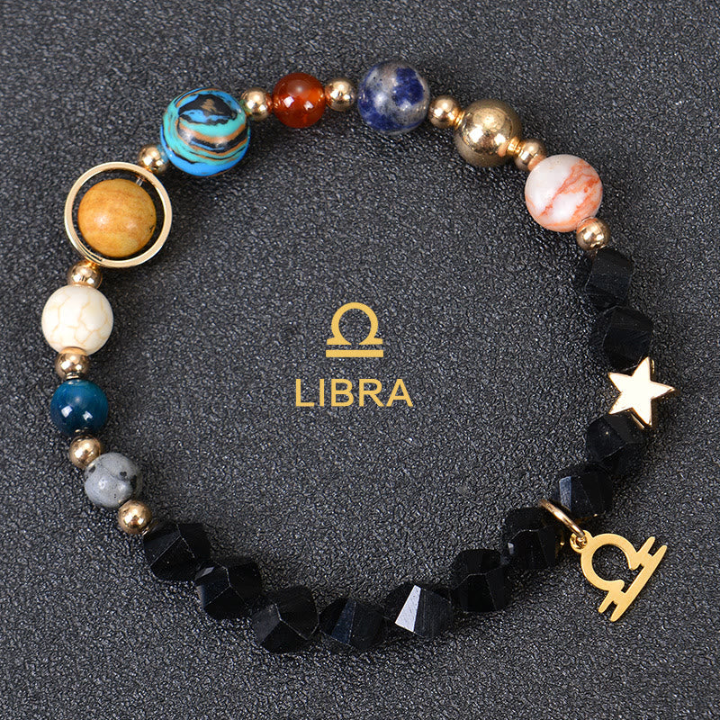 Olivenorma Twelve Constellations Eight Planets Gemstone Bracelet