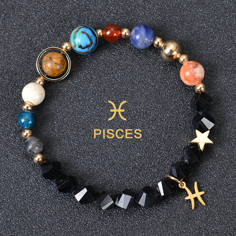 Olivenorma Twelve Constellations Eight Planets Gemstone Bracelet
