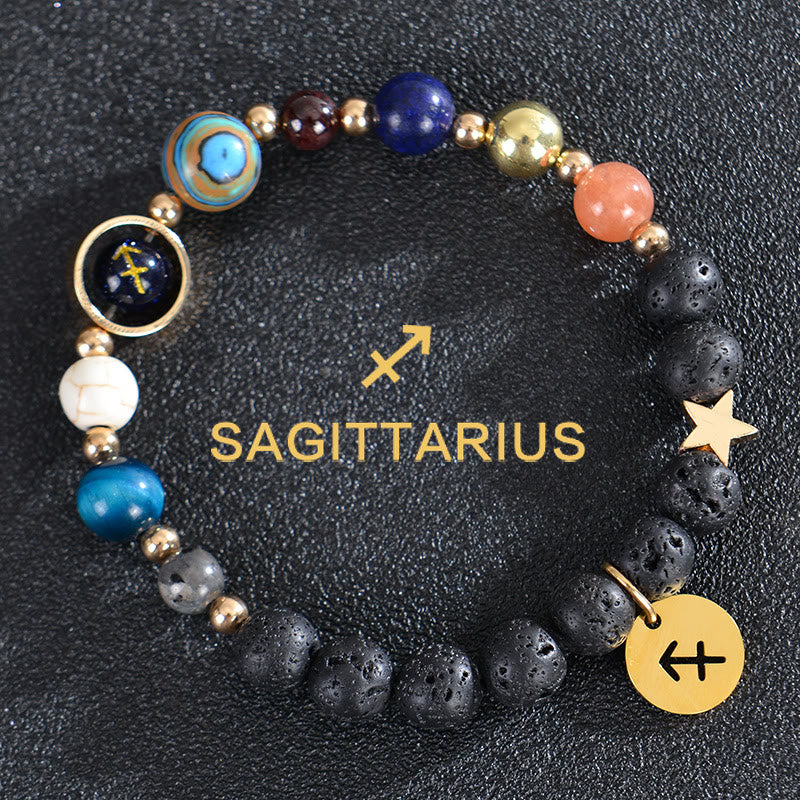Olivenorma Twelve Constellations Eight Planets Gemstone Bracelet