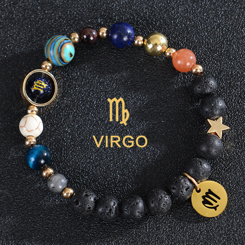 Olivenorma Twelve Constellations Eight Planets Gemstone Bracelet