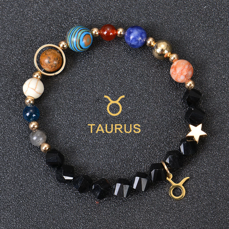Olivenorma Twelve Constellations Eight Planets Gemstone Bracelet