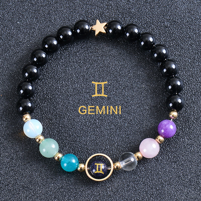 Olivenorma Twelve Constellations Eight Planets Gemstone Bracelet