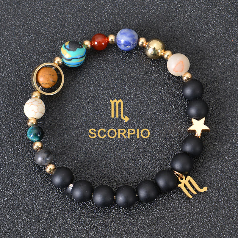 Olivenorma Twelve Constellations Eight Planets Gemstone Bracelet