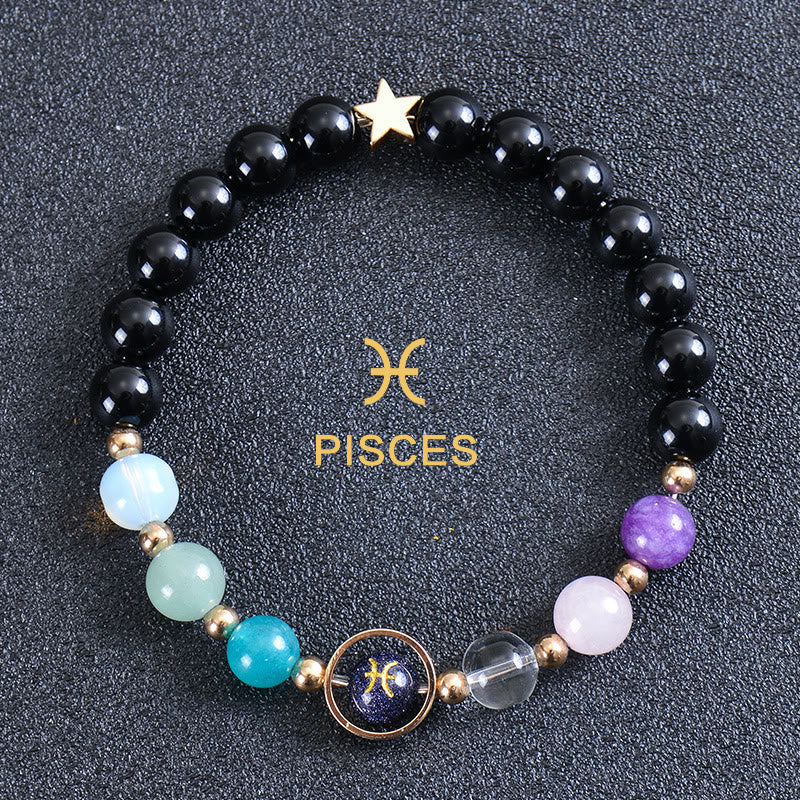 Olivenorma Twelve Constellations Eight Planets Gemstone Bracelet