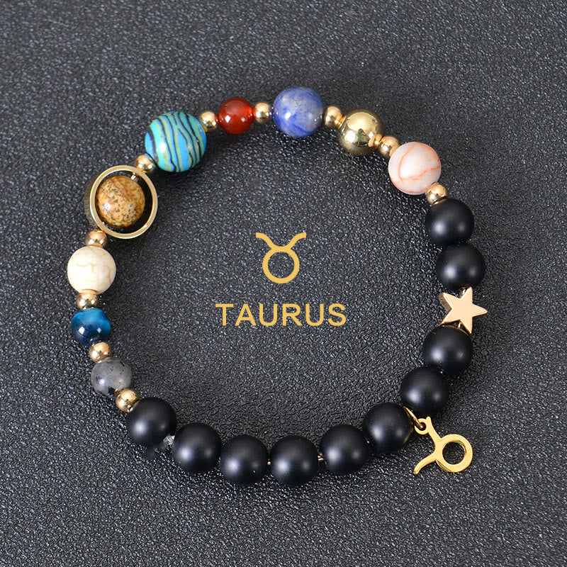 Olivenorma Twelve Constellations Eight Planets Gemstone Bracelet