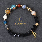 Olivenorma Twelve Constellations Eight Planets Gemstone Bracelet
