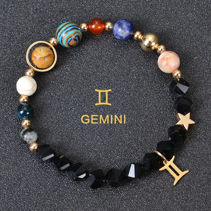 Olivenorma Twelve Constellations Eight Planets Gemstone Bracelet