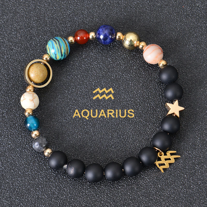 Olivenorma Twelve Constellations Eight Planets Gemstone Bracelet