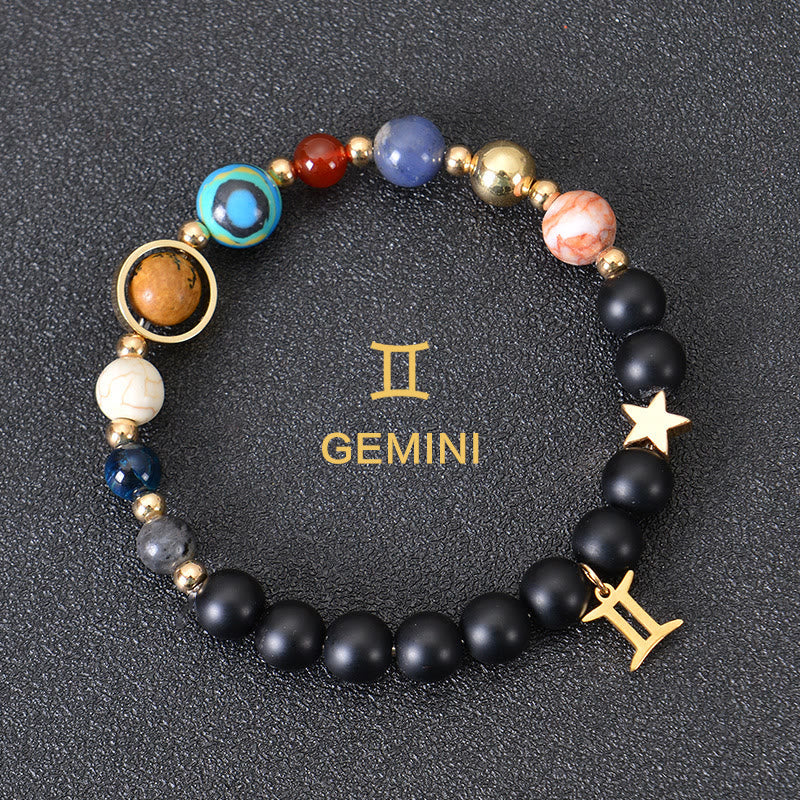 Olivenorma Twelve Constellations Eight Planets Gemstone Bracelet
