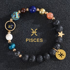Olivenorma Twelve Constellations Eight Planets Gemstone Bracelet