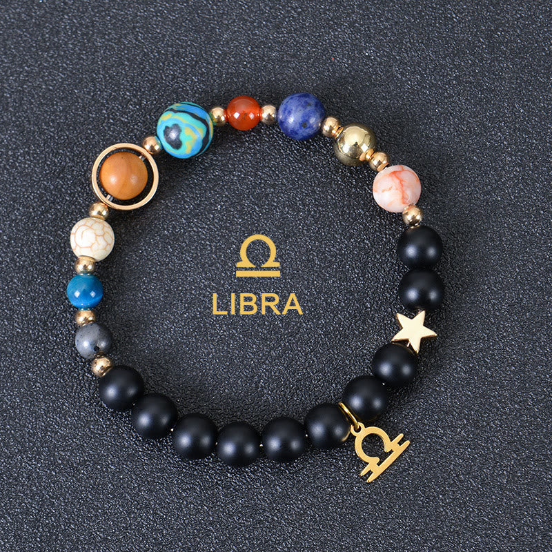 Olivenorma Twelve Constellations Eight Planets Gemstone Bracelet