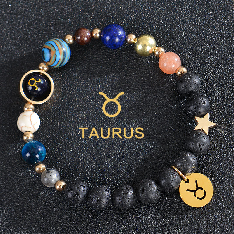 Olivenorma Twelve Constellations Eight Planets Gemstone Bracelet