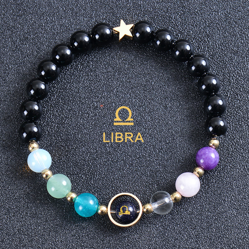 Olivenorma Twelve Constellations Eight Planets Gemstone Bracelet