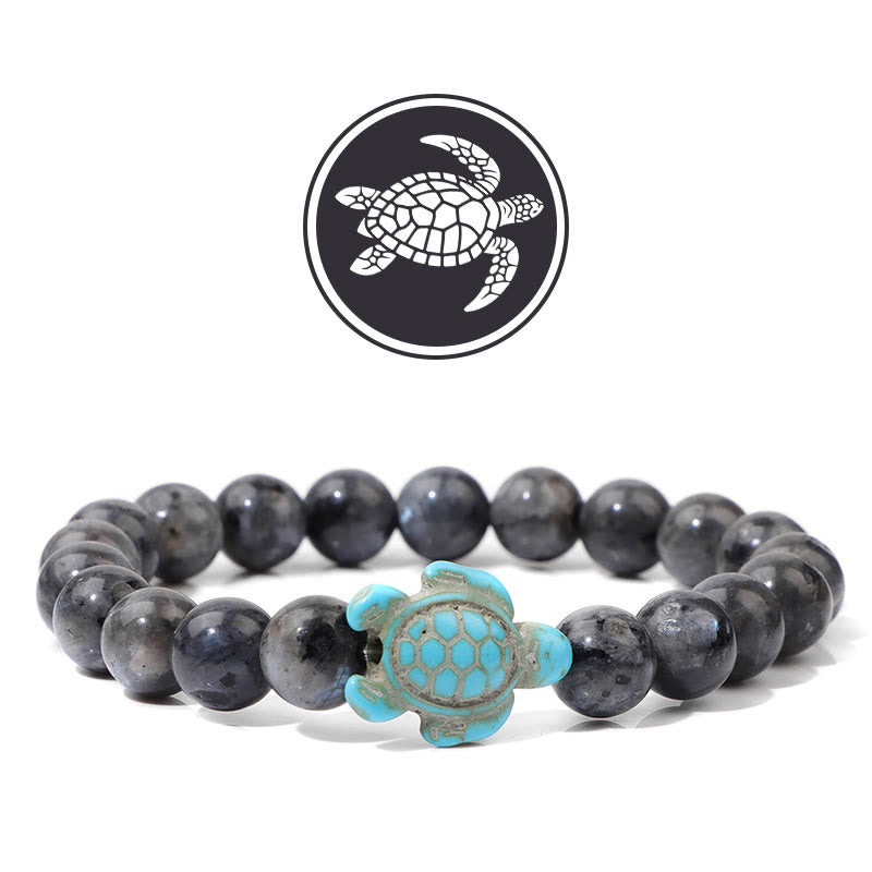 Olivenorma Turtle Blessing Amulet Gemstone Bracelet