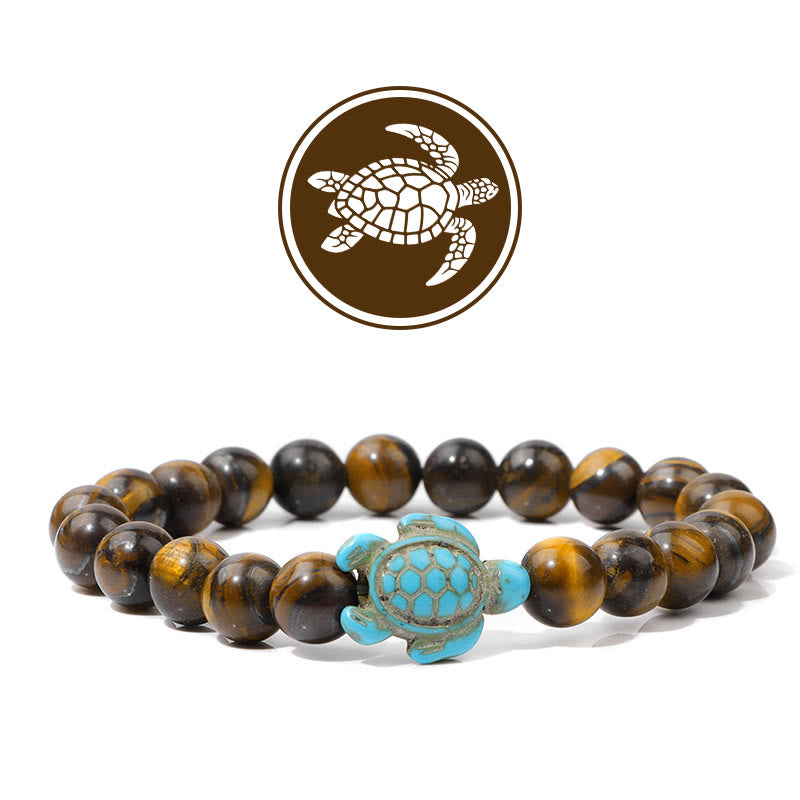 Olivenorma Turtle Blessing Amulet Gemstone Bracelet