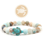 Olivenorma Turtle Blessing Amulet Gemstone Bracelet