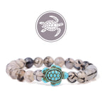 Olivenorma Turtle Blessing Amulet Gemstone Bracelet