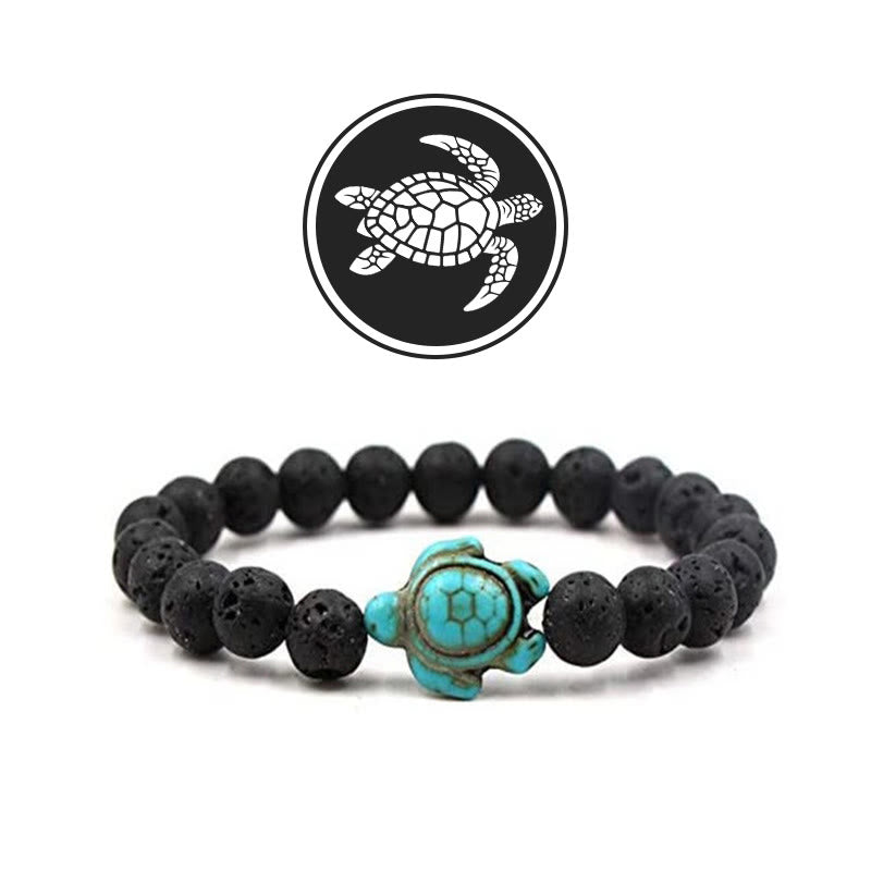 Olivenorma Turtle Blessing Amulet Gemstone Bracelet