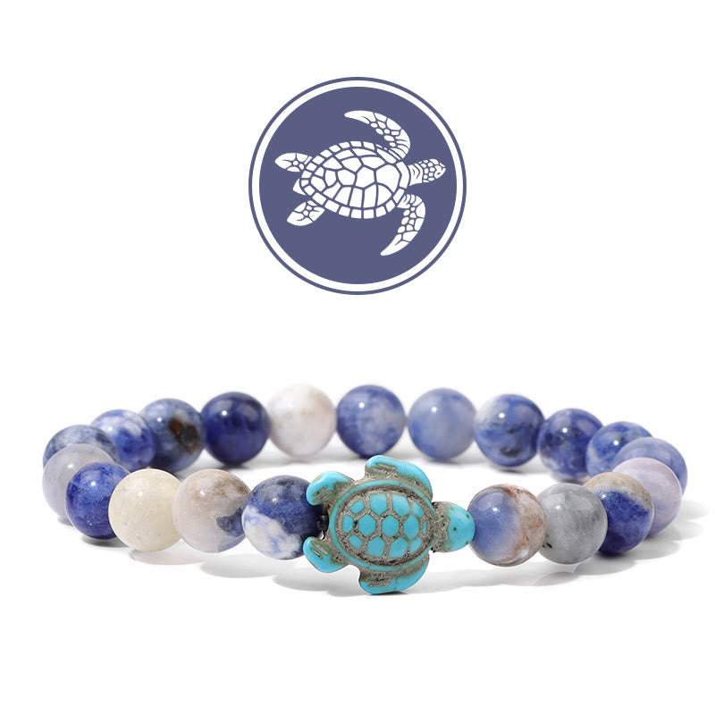 Olivenorma Turtle Blessing Amulet Gemstone Bracelet