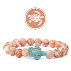 Olivenorma Turtle Blessing Amulet Gemstone Bracelet