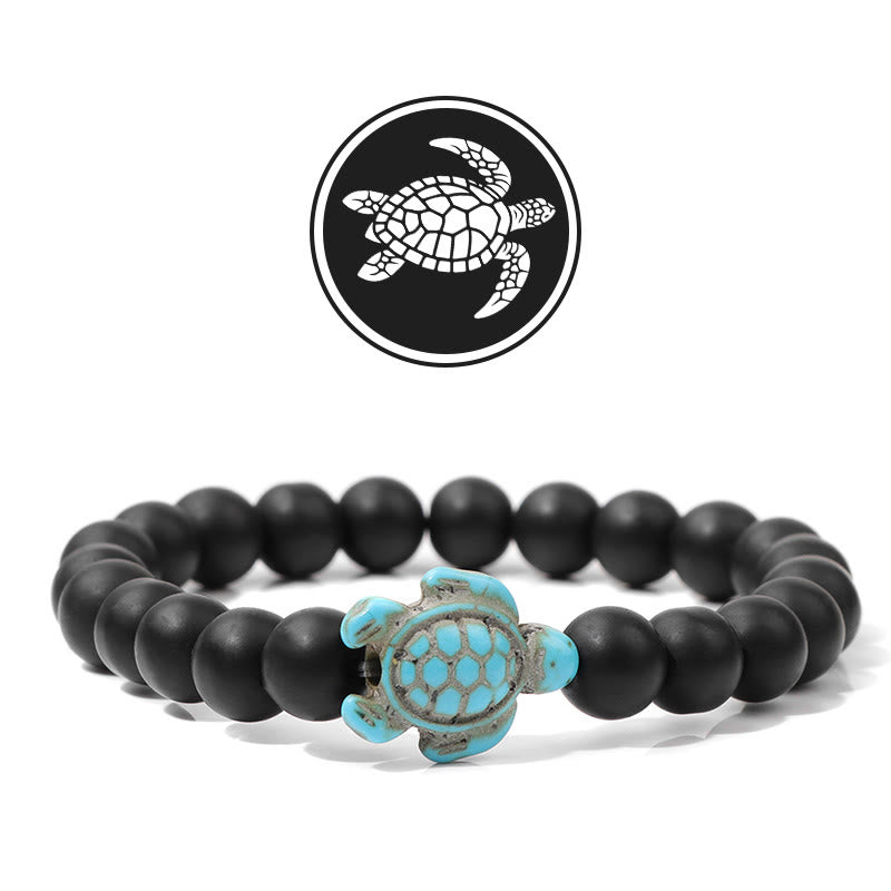 Olivenorma Turtle Blessing Amulet Gemstone Bracelet