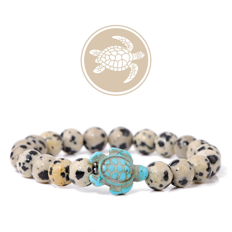 Olivenorma Turtle Blessing Amulet Gemstone Bracelet