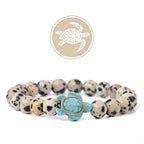 Olivenorma Turtle Blessing Amulet Gemstone Bracelet
