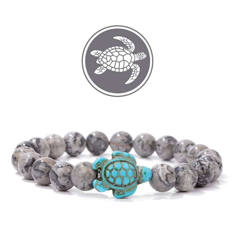 Olivenorma Turtle Blessing Amulet Gemstone Bracelet