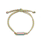 Olivenorma Tribal Tarot Featuring Letter Charm Braided Rope Necklace Bracelet