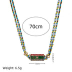 Olivenorma Tribal Tarot Featuring Letter Charm Braided Rope Necklace Bracelet